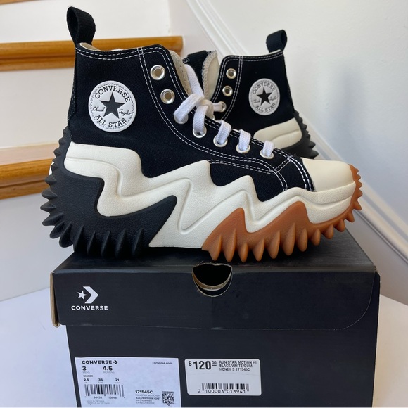 NWT Converse Run Star Motion CX Platform in black / white high top Chuck Taylor - Picture 4 of 10